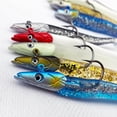 thumbnail image 6 of Durable Silicone Luminous Worm Barbed Hook Artificial Soft Bait Fish Eel Lure Lead Jig Head GOLDEN - 34G, 6 of 8