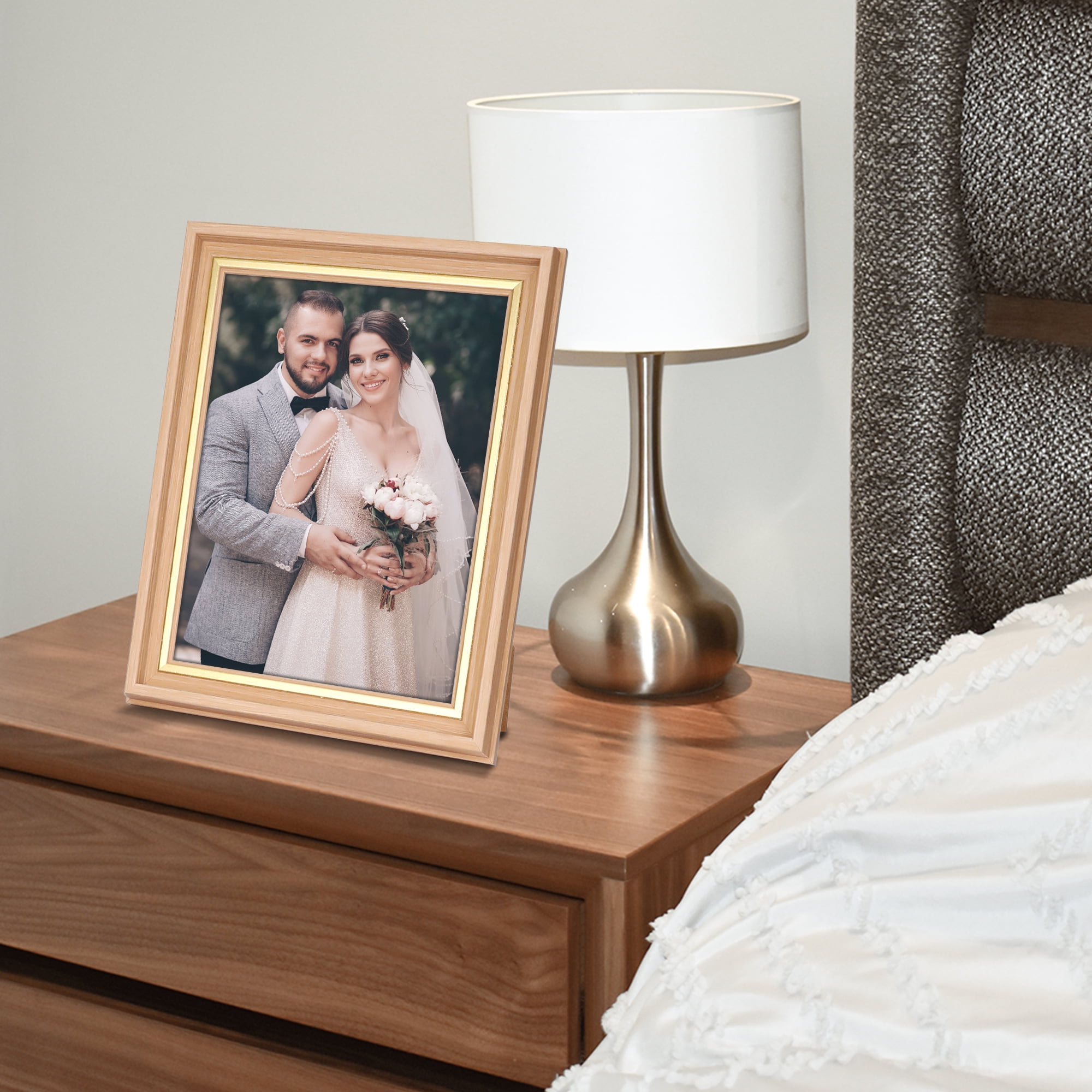 Unique Bargains Tabletop Picture Frame for Photo Modern Poster Frame Green 4x6