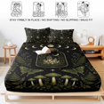 thumbnail image 5 of King Size Fitted Sheet Set - Mystic Black 3 Piece Bedding Sets 16" Deep Pocket Fitted Sheet with 2 Pillowcases, Butterfly Golden Sun Moon Stars Flowers Leaves Brushed Microfiber Hotel Bed Sheets, 5 of 9