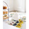 thumbnail image 4 of Sunflowers Rooster Kitchen Dish Towels for Drying Dishes Set of 3, Watercolor Leaves Retro Art Rustic Waffle Weave Microfiber Hand Tea Bathroom Towels Quick Dry & Absorbent Towel 12x12, 4 of 7