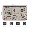 thumbnail image 5 of Paw Prints and Bones Door Rugs,Washable Non Slip Door Mats Indoor,Decorative Door Mats,Entry Mat Indoor for Entrance,Bedroom,Kitchen,Bathroom,30"x17", 5 of 6