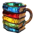 thumbnail image 4 of Taza de café con forma de libro apilado, taza pintada, multifuncional, original, de colección. A, 4 of 9