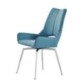 thumbnail image 5 of Global Furniture USA Faux Leather Swivel Dining Chairs in Turquoise (Set of 2), 5 of 6