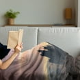 thumbnail image 3 of Fantasy Soft Flannel Fleece Blanket, Twin Moons over Planet Europa Apocalypse Armageddon Deserted Landscape, Cozy Plush for Indoor and Outdoor Use, 50" x 60", Blush Yellow Dark Brown, by Ambesonne, 3 of 5