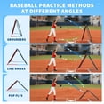 thumbnail image 4 of Baseball Rebounder Net, 4x4.5FT 5 Adjustable Angles Baseball Bounce Back Net with UV Resistant, Pitchback Trainer for Ground, Line Drive & Fly Balls, 4 of 6