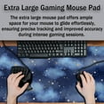 thumbnail image 3 of Large Desk Mat Dark Blue, Keyboard Mouse Pads Desktop Mats, Long Gaming Mouse Pad Non-Slip Rubber Base, 35.4 X 15.7 inch for Work/Game/Office/Home Watercolor Night Sky Galaxy Universe Space, 3 of 6