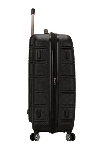Rockland 12.00" Adult Hardside Spinner Expandable Luggage, Black