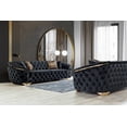 thumbnail image 2 of Elegant Black Velvet Sofa & Loveseat, 2 of 10