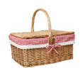 thumbnail image 2 of Angmile Wicker Picnic Basket, Handmade Woven Storage Basket with Lid, 20*30CM, 2 of 8