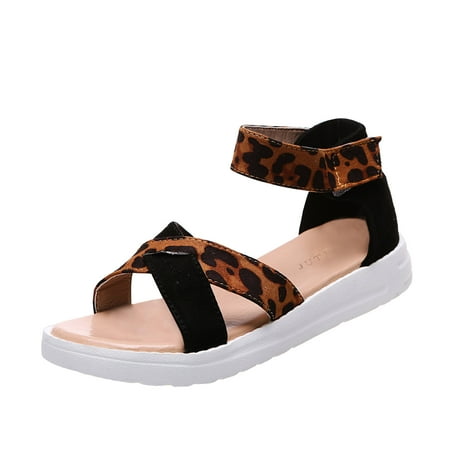 

Women s Flat Sandals Platform Sandals for Women Dressy Summer Comfortable Casual Cute Velcro Strappy Beach Wedding Flat Sandals Ladies Shoes Casual Women Sandals Roman Beach Sandals