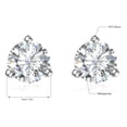 thumbnail image 2 of Boucles d'Oreilles Clous en Moissanite Argent, 2 of 2