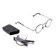 thumbnail image 3 of Gafas de lectura plegables para hombres y mujeres, montura totalmente metálica, antiluz azul, con estuche y paño gratuitos., 3 of 5