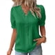 thumbnail image 2 of Blusa Elegante de Encaje con Cuello en V y Corta para Mujer Verde XL, 2 of 8