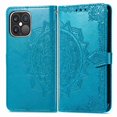 thumbnail image 2 of Dteck Wallet Embossed Case For Apple iPhone 13 Pro, Magnetic [Built-in Credit Card Slots] Flip Folio Floral Patterned PU Leather Stand Cover Case,gray, 2 of 8