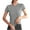 Gray., variant on Akafmk Plus Size Womens Workout Tops,Athletic Tees Shirts,Short Sleeve Tops Solid Color Slim Fitting Round Neck Casual Gym Running Tops