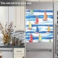 thumbnail image 3 of Yayeee Magnetic Dishwasher Cover for The Front Decoration Home Kitchen Machine Sticker Protector, Orange Sailboats, 3 of 6