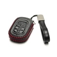 thumbnail image 2 of Vitodeco Leather Key Fob Case Compatible with Honda Civic, Civic Hatchback, Accord, HR-V, CRV, Pilot, Passport 2023 - 2026 (5-Button, Black/Red), 2 of 6