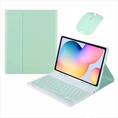 Funda Protectora para iPad Pro de 11 Pulgadas 2024 (M4) con Teclado y Mouse (Menta)