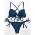 thumbnail image 6 of Women's 2 Piece Swimming Suits Swim Suits Flower Printed Tie Side Swimsuit Women, 6 of 7
