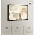 thumbnail image 2 of Perfect Tan Shapes Modern Earth Tone Abstracts Canvas Wall Art by Art Remedy, Black Floater Frame, 20"x16", 2 of 7