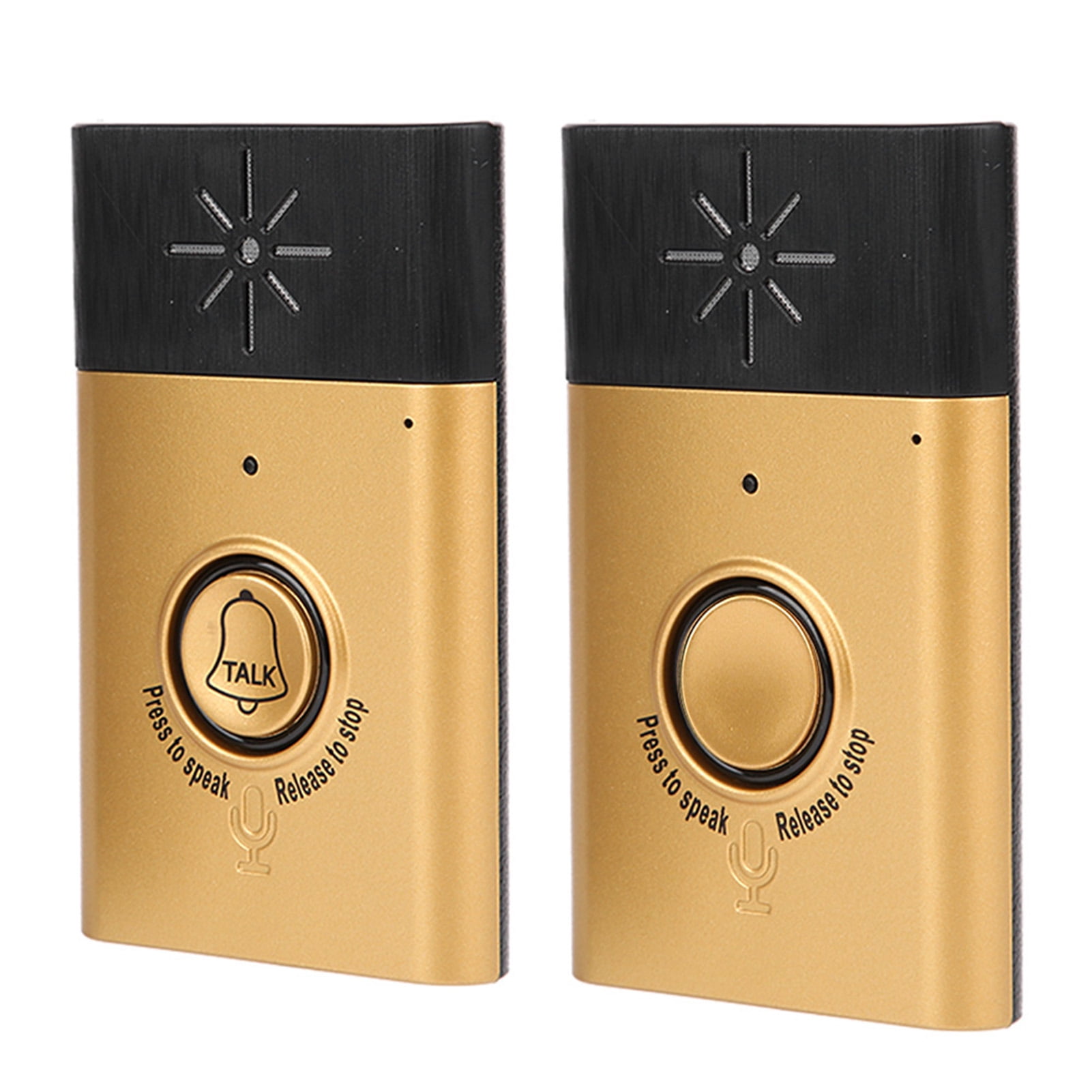 Wireless Two-Way Talk Gold Volume Voice Intercom Doorbells Indoor Outdoor System For Home Security