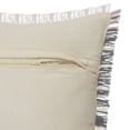 thumbnail image 4 of Laddha Home Designs Loomed Striped Cotton Throw Pillow Cover - 20" - Gray and Pink, 4 of 8