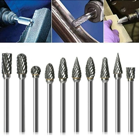 

Xewsqmlo 3*6MM Engraving Bits Duble-grained Drill Bit Boxed Rotary Burr Bit for Engraving