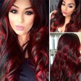 thumbnail image 4 of Women's Long Hair Wavy Curly Gradient Mixed Color Fiber Wig with Rose Net Mechanism, 4 of 4