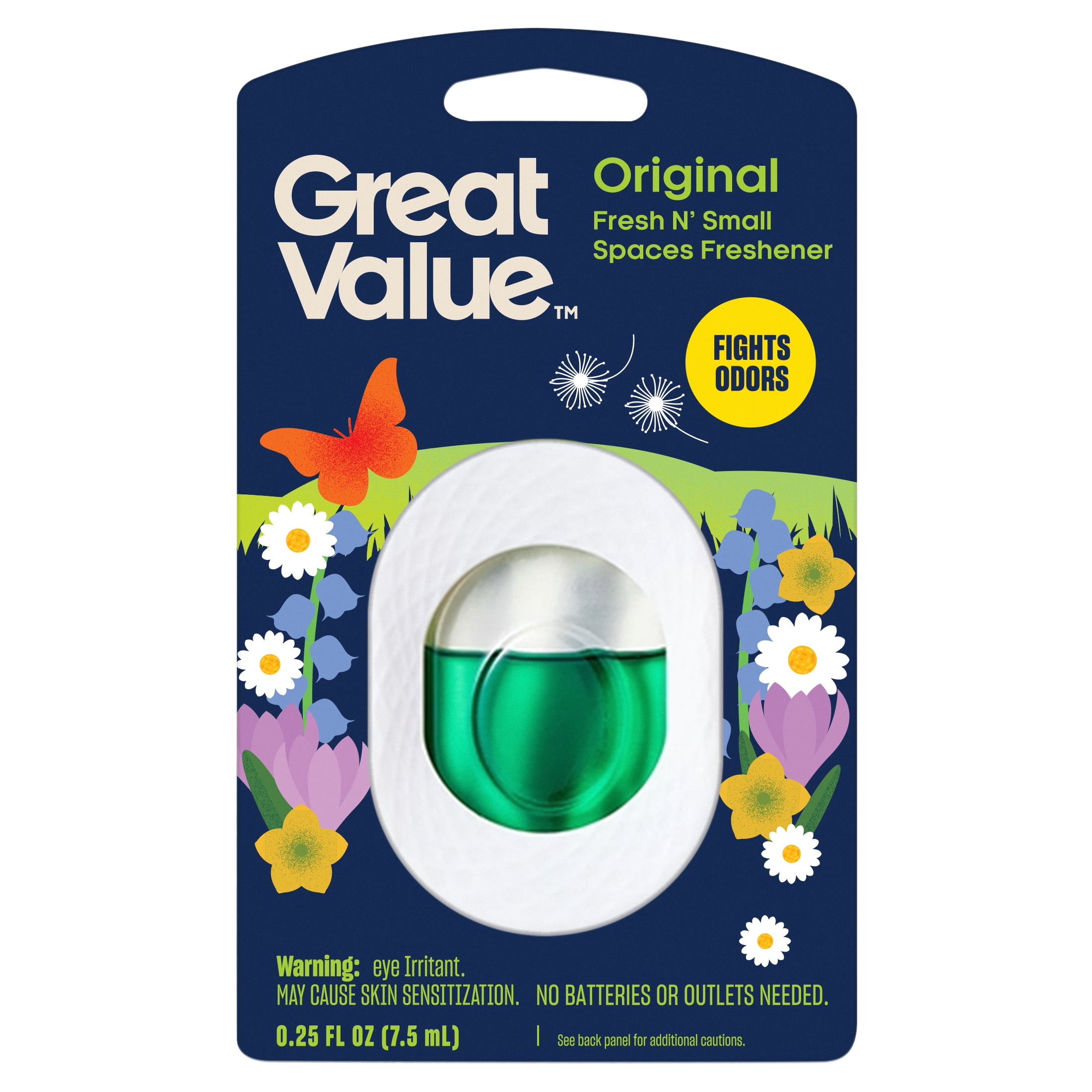 Great Value Fresh N' Small Air Freshener, Original Scent, 0.25 fl oz