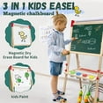 thumbnail image 2 of Easel for Kids,Adjustable Wooden Art Easel for Toddlers,114+ Art Supplies,Double Sided Magnetic Chalkboard and White Board for Kid,Drawing and Painting for Aged 2-4,5-7,8-12,with 2 Paper Rolls, 2 of 7