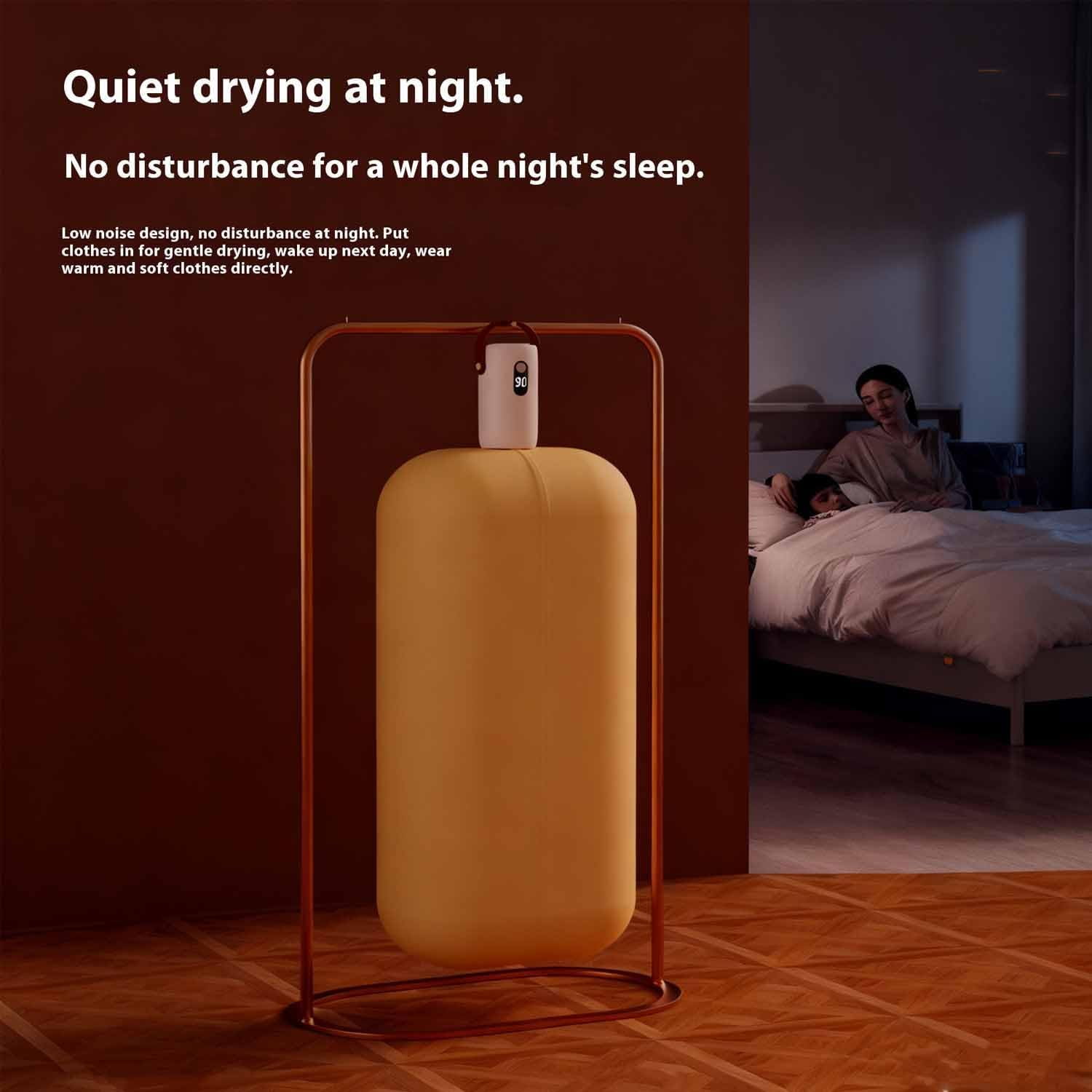 Mini Portable Foldable Clothes Dryer, Small Portable & Compact Clothes Dryer, Hanging Clothes Dryeies, Quiet Fast-Drying Machine, With Dry Bag Amd Hook, Overheat Protection, For Travel Home (1PCS)