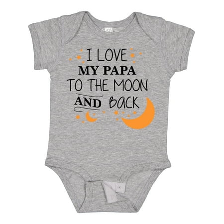 

Inktastic I Love My Papa to the Moon and Back Gift Baby Boy or Baby Girl Bodysuit