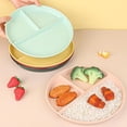 thumbnail image 3 of Assiette Repas Divisée Assiette de Dîner Sûre Assiette Incassable pour Perte de Poids Trois Compartiments pour Maison pour Enfants Jaune, 3 of 6