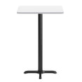 thumbnail image 5 of Flash Furniture 24'' x 30'' White Rectangular Laminate Table Top with Black 22 x 22 "X" Style Bar Height Base, 5 of 8