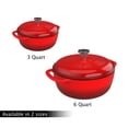 thumbnail image 4 of Classic Cuisine Dutch Oven Pot with Lid - 6-Qt Enameled Cast Iron Cookware, 4 of 7