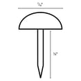 thumbnail image 2 of 7/16" High Dome ROUND Upholstery Nails - Pins with 1/2" Shank Nickel (50-Pack), 2 of 3
