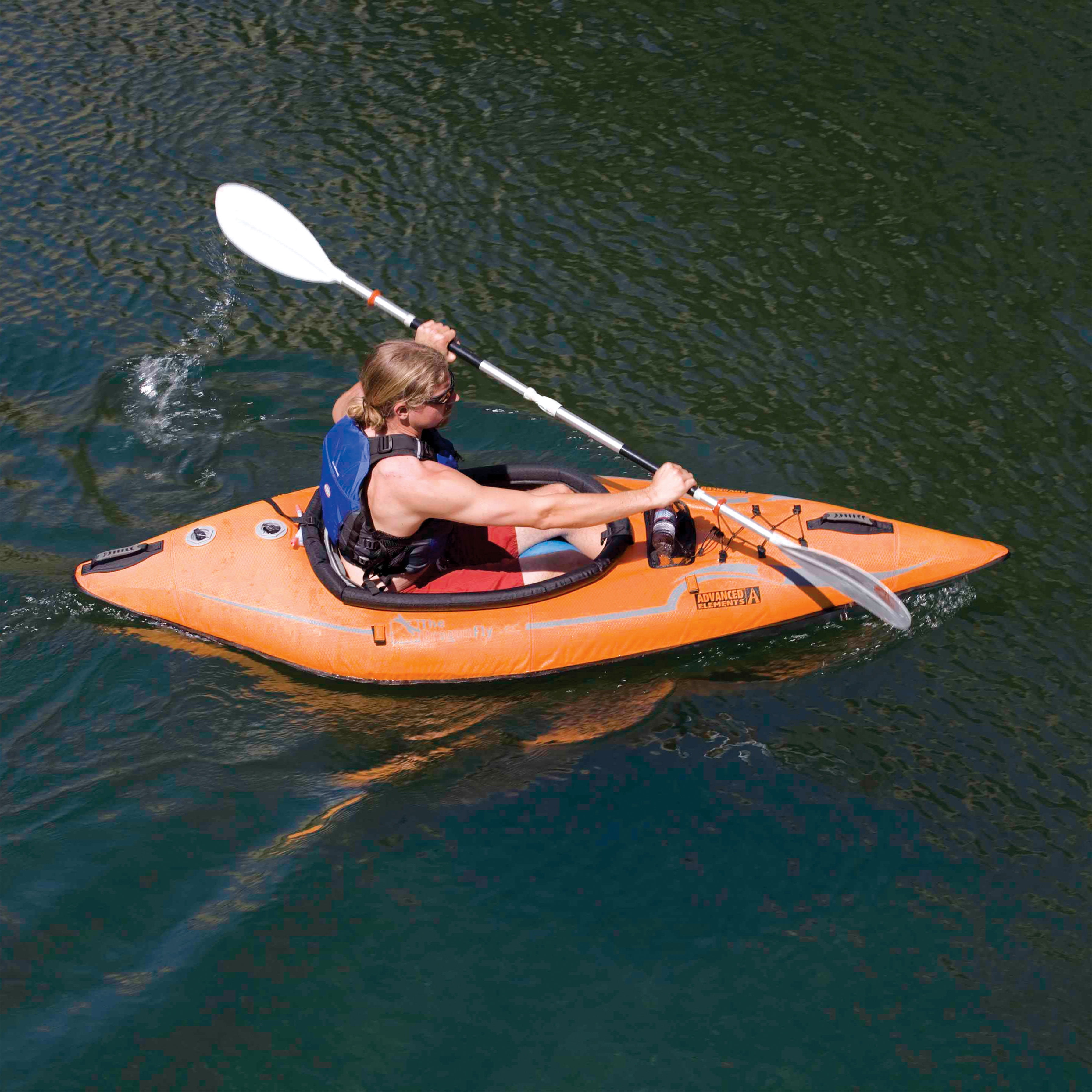 Advanced Elements Lagoon1™ - Recreational Inflatable Kayak with Pump - 8 ft - Orange