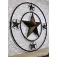thumbnail image 7 of Oversized 40"D Vintage Rustic Western Lone Star Metal Circle Wall Decor Plaque, 7 of 7