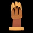 thumbnail image 4 of Gymnture Outdoor Archery Hunting Shooting 3 Fingers Glove Hand Guard Protection Gear (Brown), 4 of 10
