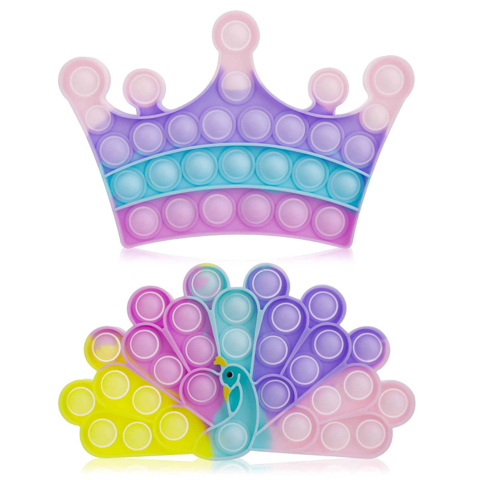 Crown Pop Bubble Fidget Autism Special Needs Silicone Stress Reliever Sensory 