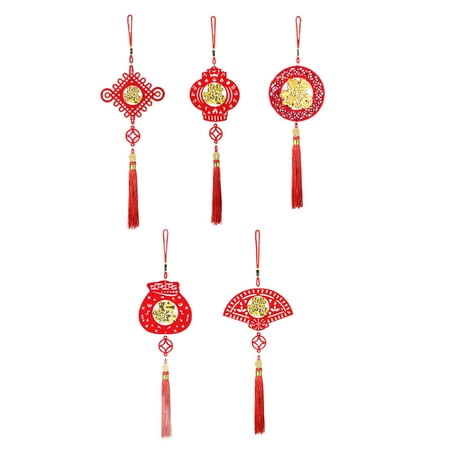 

OUNONA 5pcs New Year Potted Plant Pendants Spring Festival Hanging Decors Party Decor