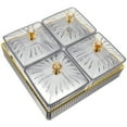 thumbnail image 2 of Gray Divided Dry Fruit Tray with Lid - Multi-Compartment Serving Plate for Nuts, Dried Fruits, Snacks, and Appetizers, 2 of 8