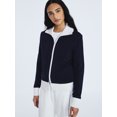 thumbnail image 3 of Free Assembly Women's Zip Front Sweater with Long Sleeves, Midweight, Sizes XS-XXL, 3 of 6