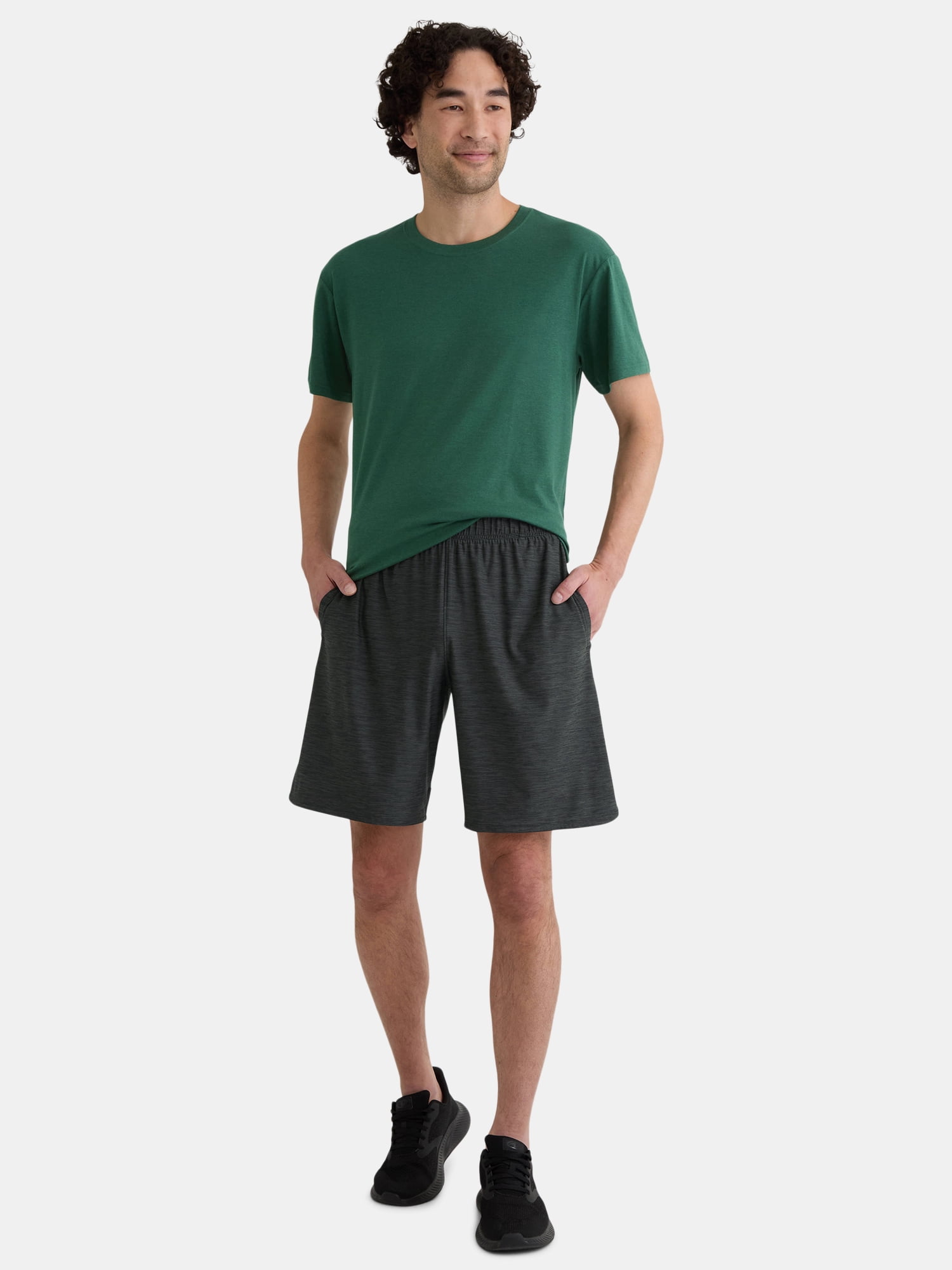 Athletic Works Men's Solid Tri Blend Tee with Short Sleeves, Sizes XS-4XLT