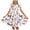 White, variant on Feancey Trendy Dresses for Girls Colorful Print Flowy A-Line Dress Toddler Girl Short Sleeve Dance Dresses Pleated Casual High Waist Swing Dress Pink 11 Years