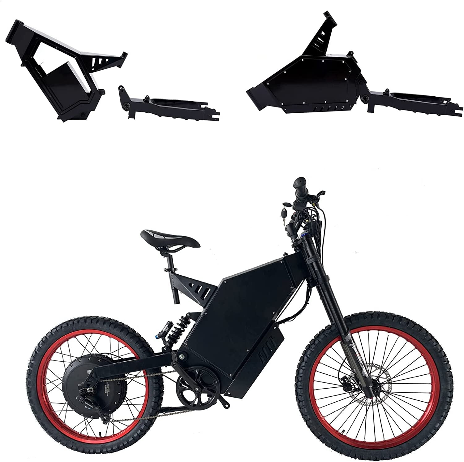 MONIPA EBike Frame Electric Bicycle DIY Kit with Adjustable Rear Drop