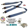 thumbnail image 4 of HoldUp Suspender Company's Dark Blue Denim X-back Suspenders in 1 1/2" width and Patented No-slip Nickel plated Clips, 4 of 4