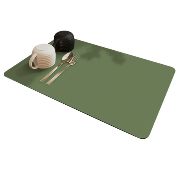Kitchen Super Absorbent Mat Coffee Dish Draining Mat Drying Mat Quick Dry Bathroom Drain Pad Kitchen Faucet Placemat B,1 * mat,Green