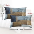 thumbnail image 2 of Throw Pillow Covers Modern Home Art Decor, 12 x 20 Inches Set of 2 Pillow Cases Decorative, Abstract Oil Painting Pillowcases for Bedroom, Living Room, Brown Blue, 2 of 6