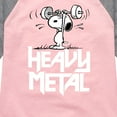 thumbnail image 3 of Peanuts - Heavy Metal Snoopy - Toddler And Youth Girls Raglan Graphic T-Shirt, 3 of 5